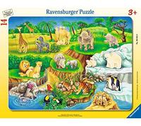 Ravensburger - Puzzle Cadre 15 pièces - Visite au Zoo | Fille ou garçon dès 3 ans - Puzzle de qualité supérieure - Carton épais et résistant