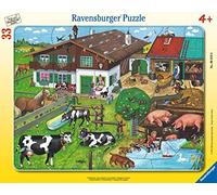 Ravensburger - Puzzle Cadre 33 pièces - Familles d'animaux | Fille ou garçon dès 4 ans - Puzzle de qualité supérieure - Carton épais et résistant