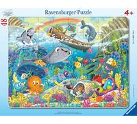 Ravensburger - Puzzle Cadre 48 pièces - Amis des océans | Fille ou garçon dès 4 ans - Puzzle de qualité supérieure - Carton épais et résistant