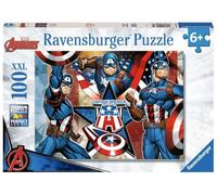 Ravensburger - Puzzle Captain America, Marvel Super Héros, 100 pièces XXL, Puzzle pour Enfants à partir de 6 Ans, Taille Puzzle 49 x 36 cm