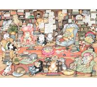 Ravensburger Puzzle de 1000 pièces Chats fous Club de lecture Bingley pour adultes et enfants à partir de 12 ans