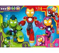 Ravensburger Puzzle de Sol géant Iron Man & His Awesome Friends de 24 pièces avec de Grandes pièces de Personnages pour Adultes et Enfants à partir de 3 Ans