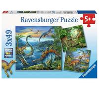 Ravensburger - Puzzle Dinosaure - Puzzle Enfant dès 5 Ans - 3x49 pièces - La Fascination des Dinosaures - 09317
