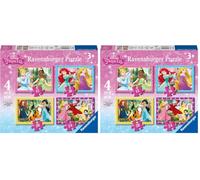 Ravensburger - Puzzle Disney Princesses - Puzzle Enfant - 4 Puzzles dans 1 boîte - 07397 (Lot de 2)