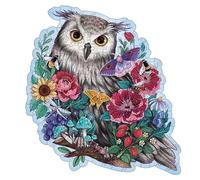 Ravensburger - Puzzle en bois - Hibou floral - 150 pièces robustes et naturelles dont 15 figurines en bois (whimsies) - Qualité premium - Pour enfants et adultes à partir de 10 ans - 17511