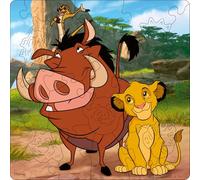 Ravensburger - Puzzle en Bois rectangulaire - Roi Lion - Disney - 22 pièces Robustes et Naturelles Dont 5 Figurines en Bois pour Jouer - Qualité Premium - pour Enfants à partir de 4 Ans - 12004083