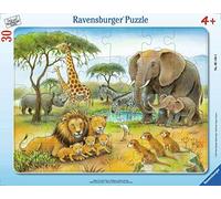 Ravensburger Puzzle Enfant - 06146 - Africa Wildlife - Puzzle Cadre pour Enfants à partir de 4 Ans - 30 Pièces