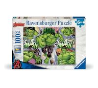 Ravensburger - Puzzle Enfant - 100 pièces XXL - l'incroyable Avenger Hulk - Fille ou garçon dès 6 Ans - Puzzle de qualité supérieure - Marvel - 12004119