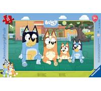 Ravensburger - Puzzle Enfant - Cadre 15 pièces - Bluey et sa Famille - Fille ou garçon dès 3 Ans - Puzzle de qualité supérieure - Carton épais et résistant - 12004109