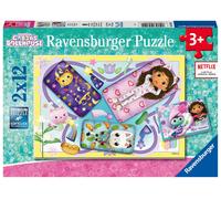 Ravensburger - Puzzle Enfant - Lot de 2 Puzzles 12 pièces - Soirée Pyjama/Gabby'