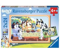 Ravensburger - Puzzle Enfant - Lot de 2 Puzzles 24 pièces - C'est Parti avec Bluey ! - Fille ou garçon dès 4 Ans - Puzzle de qualité supérieure - 2 Posters à Taille réelle - Bluey - 05711