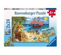 Ravensburger - Puzzle Enfant - Lot de 2 puzzles 24 pièces - Pirates et sirènes -dès 4 ans - 2 posters à taille réelle - 05676