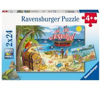 Ravensburger Puzzle enfant Lot de 2 puzzles 24 pièces Pirates et sirènes dès 4 ans 2 posters 05676