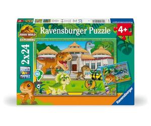 Ravensburger - Puzzle Enfant - Lot de 2 Puzzles 24 pièces - Vivre en Terre Sauvage/Jurassic World Explorers - Enfant dès 4 Ans - Puzzle de qualité supérieure - 2 Posters à Taille réelle - 12001057
