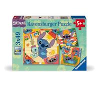 Ravensburger - Puzzle Enfant - Lot de 3 Puzzles 49 pièces - Aloha ! / Disney Stitch - Fille ou garçon dès 5 Ans - Puzzle de qualité supérieure - 3 Posters Inclus - 12004114