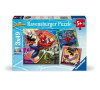 Ravensburger 3 x 49 pièces Attaque spéciale Marvel Spider-Man Bleu G