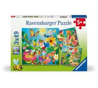 Ravensburger - Puzzle Enfant - Lot de 3 Puzzles 49 pièces - Le Monde des Insectes - Fille ou garçon dès 5 Ans - Puzzle de qualité supérieure - 3 Posters Inclus - 12004130