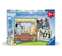 Ravensburger - Puzzle Enfant - Lot de 3 Puzzles 49 pièces - Les Aventures de Bluey ! - Fille ou garçon dès 5 Ans - Puzzle de qualité supérieure - 3 Posters Inclus - Bluey - 05685