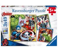 Ravensburger - Puzzle Enfant - Puzzles 3x49 p - Les puissants Avengers - Marvel