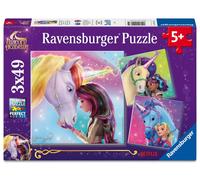 Ravensburger - Puzzle Enfant - Lot de 3 Puzzles 49 pièces - Magie et amitié/L'éc
