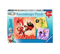 Ravensburger - Puzzle Enfant - Lot de 3 Puzzles 49 pièces - Matt, Jia et Emma/Petronix Defenders - Fille ou garçon dès 5 Ans - Puzzle de qualité supérieure - 3 Posters Inclus - 05727