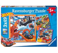 Ravensburger - Puzzle Enfant - Lot de 3 Puzzles 49 pièces - Tout Simplement légendaire ! / Hot Wheels - Fille ou garçon dès 5 Ans - Puzzle de qualité supérieure - 3 Posters Inclus - 05722