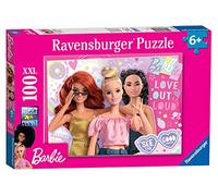 Ravensburger – Puzzle enfant Toujours voir le bon côté / Barbie – 100 pièces XXL – Dès 6 ans