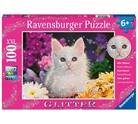 Ravensburger - Puzzle Enfant - Puzzle 100 pièces XXL - Chat à Paillettes (Collection Paillettes) - À partir de 6 Ans - Puzzle de qualité supérieure - Carton épais et résistant - Animaux - 13358