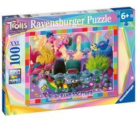 Ravensburger - Puzzle Enfant - Puzzle 100 pièces XXL - La Bande des Trolls/Trolls 3 - À partir de 6 Ans - Puzzle de qualité supérieure - Carton épais et résistant - Trolls - 13390