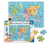 Ravensburger Puzzle 100 p XXL - La carte du monde