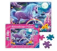 Ravensburger - Puzzle Enfant - Puzzle 100 pièces XXL - Licorne scintillante (Collection Paillettes) - À partir de 6 ans - Puzzle de qualité supérieure - Carton épais et résistant - Fantastique - 12980