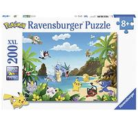 Puzzle 200 pièces XXL - Ravensburger - Attrapez-les tous ! - Pokémon - Dessins animés et BD - Garantie 2 ans bleu TU