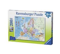 Ravensburger - Puzzle 200 pièces XXL - Carte d'Europe - Mixte - A partir de 8 ans