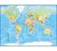 Ravensburger - Puzzle Enfant - Puzzle 200 p XXL - Carte du Monde - Dès 8 Ans - 12890