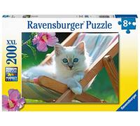Ravensburger - Puzzle Enfant - Puzzle 200 p XXL - Chaton Blanc - Dès 8 Ans - 13289