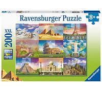 Ravensburger - Puzzle Enfant - Puzzle 200 p XXL - Les Monuments du Monde - Dès 8 Ans - 13290