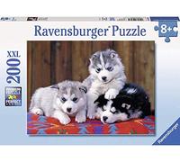 Ravensburger - Puzzle Enfant - Puzzle 200 p XXL - Mignons Huskies - Dès 8 Ans - 12823