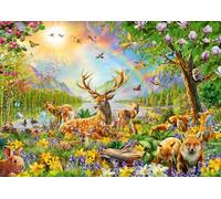Ravensburger - Puzzle Enfant - Puzzle 200 pièces XXL - Famille de Cerfs et Autres Animaux - À partir de 8 Ans - Puzzle de qualité supérieure - Carton épais et résistant - Animaux - 13352