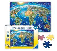 Ravensburger - Puzzle Enfant - Puzzle 300 p XXL - Carte des monuments du monde - Dès 9 ans - 13227