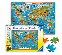 Ravensburger Animaux Du Monde XXL 300pc Puzzle - Enfants Wildlife Carte
