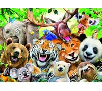 Ravensburger - Puzzle Enfant - Puzzle 300 pièces XXL - Selfie des Animaux Sauvages - À partir de 9 Ans - Puzzle de qualité supérieure - Carton épais et résistant - Animaux - 13354