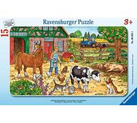RAVENSBURGER Puzzle cadre La vie à la ferme 15 pièces