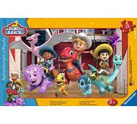 Ravensburger - Puzzle Enfant - Puzzle Cadre 15 pièces - en Route avec Les Dino Rangers ! / Dino Ranch - Fille ou garçon dès 3 Ans - Puzzle de qualité supérieure - Carton épais et résistant - 05587