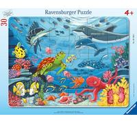Ravensburger – Puzzle cadre enfant Au fond de la mer – 30-48 pièces – Dès 4 ans