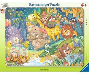 Ravensburger - Puzzle Enfant - Puzzle cadre 30-48 p - Il pleut ! - Dès 4 ans - 05177