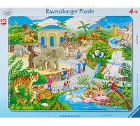 Ravensburger Puzzle cadre Visite au Zoo – 30-48 pièces – Dès 4 ans (06661)