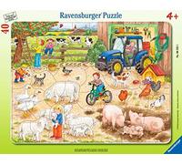 Ravensburger - Puzzle Enfant - Puzzle cadre 30-48 pièces - À la ferme - Fille ou garçon dès 4 ans - Puzzle de qualité supérieure - Carton épais et résistant - Animaux - 06332