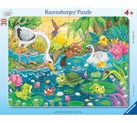 Ravensburger Puzzle enfant L'été à l'étang – Cadre 30-48 pièces, dès 4 ans, carton épais
