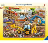 Ravensburger - Puzzle Enfant - Puzzle Cadre 30-48 pièces - Travail au Chantier - Fille ou garçon dès 4 Ans - Puzzle de qualité supérieure - Carton épais et résistant - Métier - 12004155