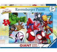 Ravensburger - Puzzle Enfant - Puzzle Giant 24 pièces - Une équipe Fantastique - Spidey - Garçon ou Fille à partir de 3 Ans - Puzzle de qualité supérieure fabriqué en Europe - Marvel - 03182